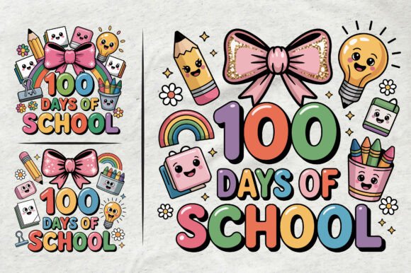 100 Days of School Png Svg Eps