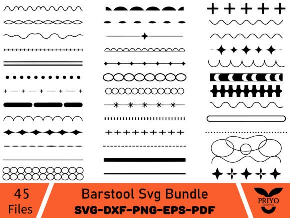 Basic Line Silhouette SVG Bundle