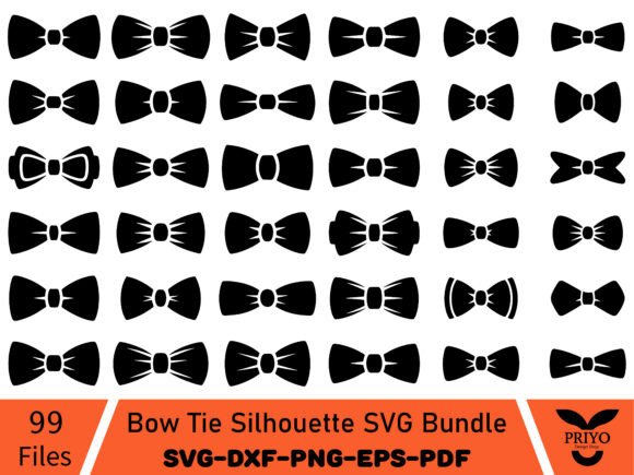 Bow Tie Silhouette SVG Bundle