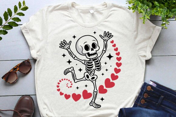 Funny Skeleton Valentine's PNG SVG