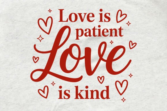 Love is Patient Valentine Heart Png Svg