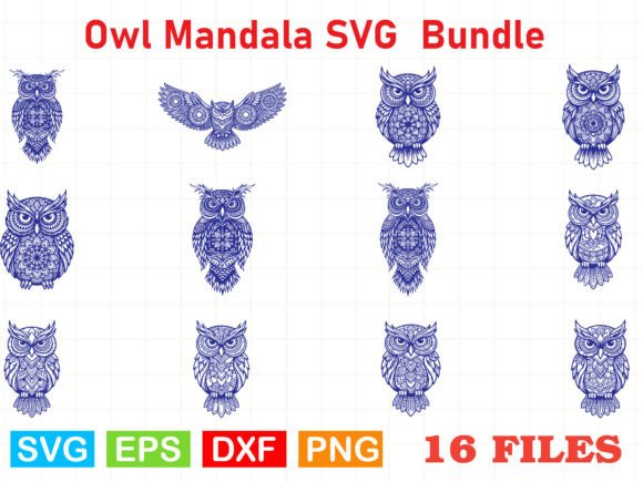 Owl Mandala SVG Bundle