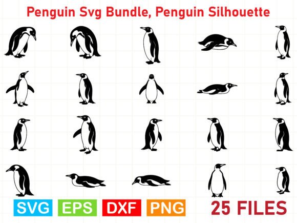Penguin Svg Bundle, Penguin Silhouette